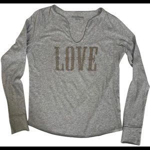 Zadig & Voltaire grey long sleeve top